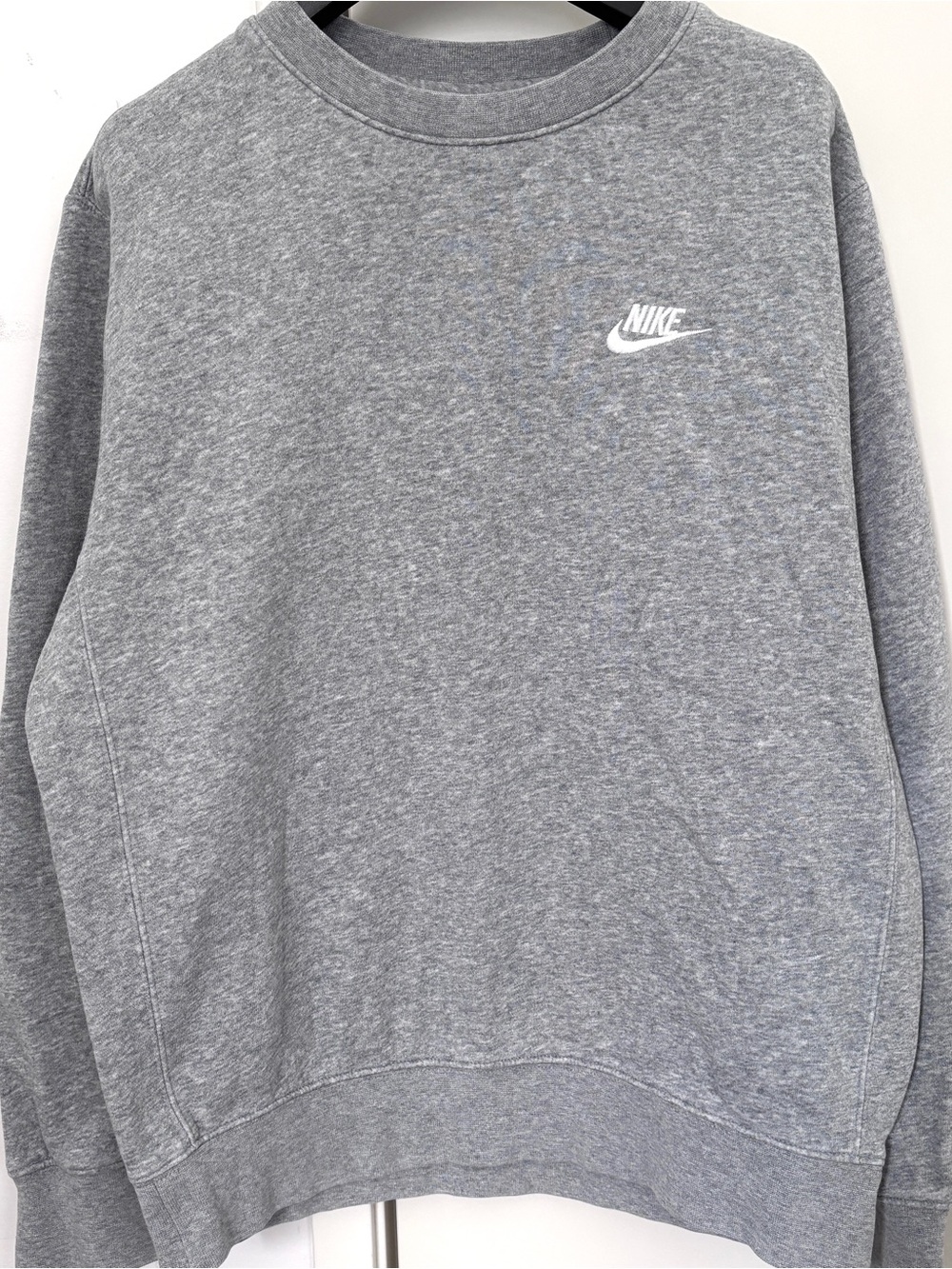 Nike Club Unisex Fleece Crew Sweatshirt Grey Heather S